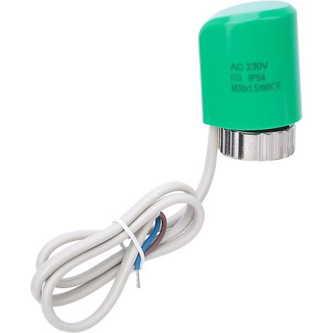 Actionneur thermique électrique normalement fermé pour système de chauffage au sol 230 V CA 50-60 Hz, précision de 1 °C (1/5)