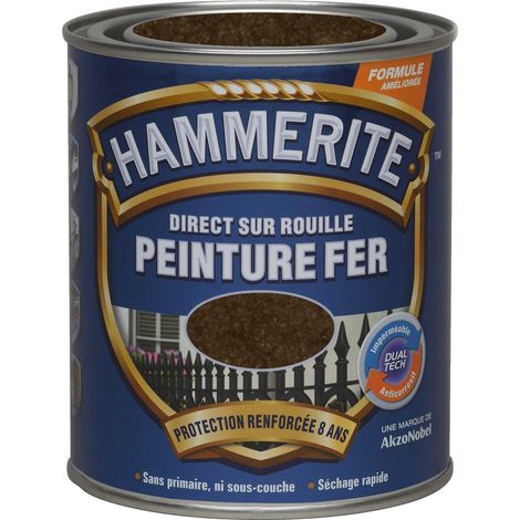 Peinture Direct Sur Rouille Martelée Châtaigne 0,75 L - Hammerite