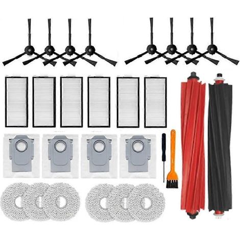 Kit d'accessoires de rechange pour aspirateur Qrevo Master V20 P10S Pro : brosse principale, filtre et sacs à poussière. (1/5)