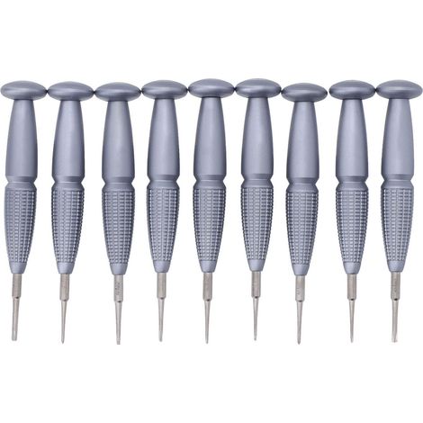 Set mit 9 hochharten magnetischen Schraubendrehern, starke Magnetisierung, geringe Geräuschentwicklung, kleines Set für die Reparatur von Handys und Uhren. (1/5)