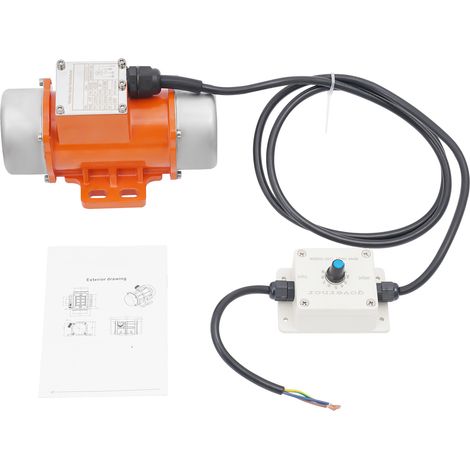 Motor vibratorio de corriente alterna de 60 W, motor vibratorio asíncrono, motor multifuncional, motor vibratorio con regulador de velocidad de 1000 a 3000 rpm. (1/5)