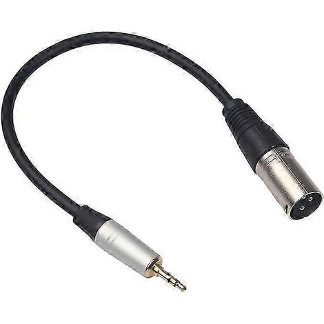 Câble audio avec prise jack stéréo 3,5 mm  adaptateur jack stéréo 3,5 mm vers XLR mâle 3 broches pour microphone  neuf. (1/5)