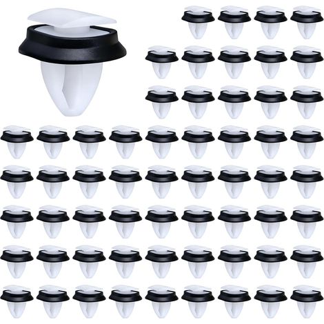 60 Pièces Clips de Garniture de Porte Voiture Compatibles avec OEM 856543 71728806, Trou de 9mm avec Joint en Caoutchouc, Clips Fixation Voiture Panneau pour Fiat Ducato, Peugeot Boxer, Citroën Jumper (1/5)