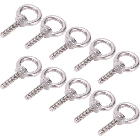 Vis à œil en acier inoxydable 304 M6x25, anneau de levage rond pour quincaillerie et bricolage