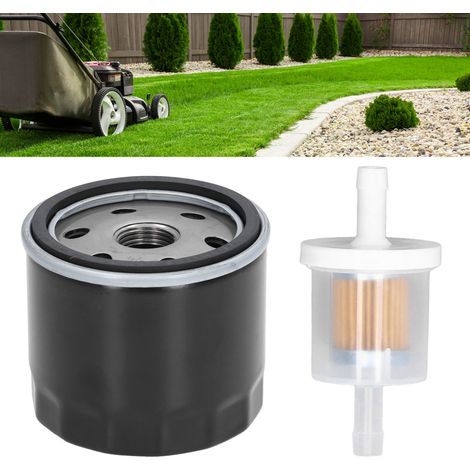 Convient aux tondeuses à gazon D100, D105, D110, D120, D125, D130, D140, D150, D155, D160 et D170. Kit de filtre à air et de filtre à huile. (1/5)