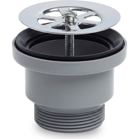 Piletta per lavello 60 mm uscita 40x49, griglia inox 70 MM