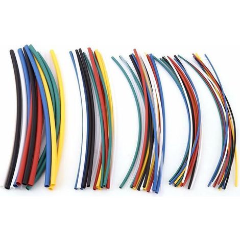 70pcs Gaine Thermorétractable 5 Tailles Assortiment 2: 1 Tube Rétractable Sans Halogène Tube Manchon Gaine Rétractable Kit, 7 Couleurs，