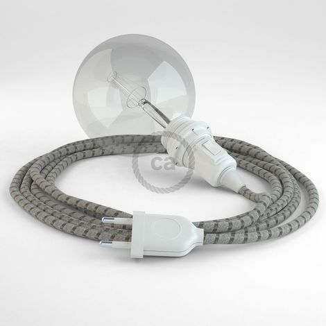 Lampe suspension creative cables rd53 stripes câble textile 5m (1/5)