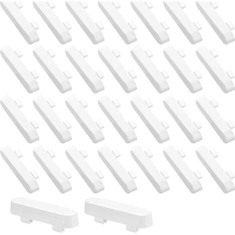 Cache Trous Pour Fenêtre PVC - 30 Pieces - ABS Blanc - 40 X 12 Mm - Bouchon Écoulement - Installation Sans Outil (1/5)
