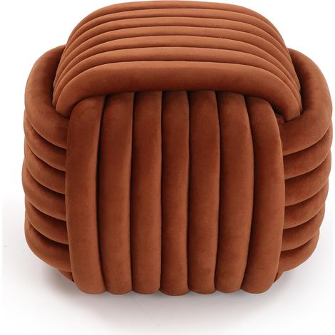 Versa Pouf Quadrato Marrone