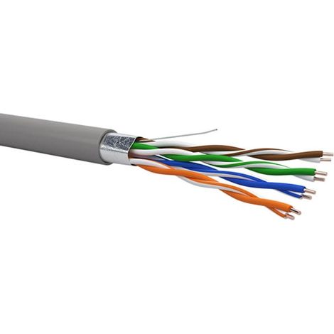 Câble Ethernet FTP Cat. 5 blindé 4 paires LSZH extérieur blanc