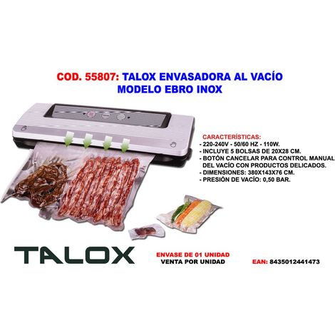 TALOX 110W Vakuumierer mit 5 Beuteln 20x28cm