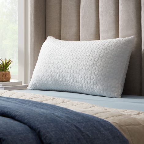 Oreiller Hybride en Flocons de Mousse à mémoire de Forme et Microfibre – Rembourrage Ajustable – taie en Rayonne Lavable – pour Dormir sur Le côté, Le Ventre ou Le Dos (1/5)