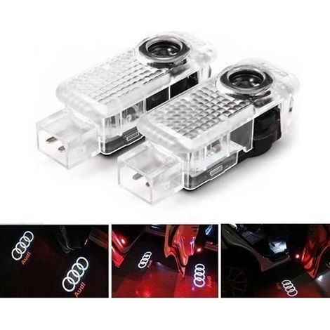 2x éclairage de lumière de la porte LED pour la lumière porte de voiture Audi logo de projection L190 I03548 - CSECRG0727-A0779 (1/3)