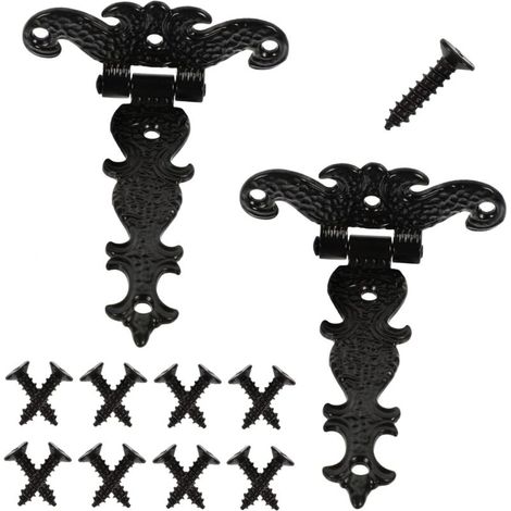 2pièces Charnières Rétro Pour Portes Bois Lot De Idéales Pour Portails Granges Et Projets (1/5)