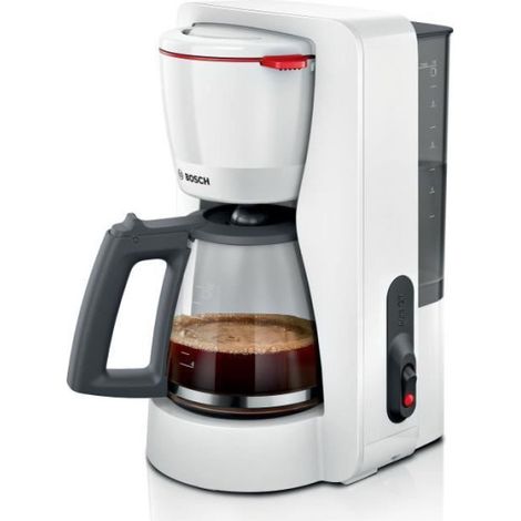 Machine a Cafe - Cafetiere Electrique Filtre - BOSCH - TKA2M111 MyMoment - Blanche - Capacité 1,25L - verseuse verre - systeme anti-gouttes (1/5)