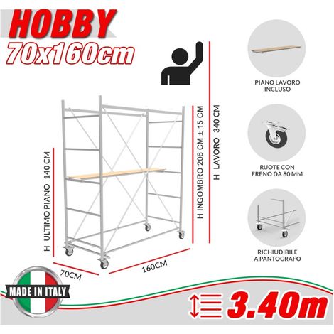 Trabattello HOBBY Altezza lavoro 3,40 metri