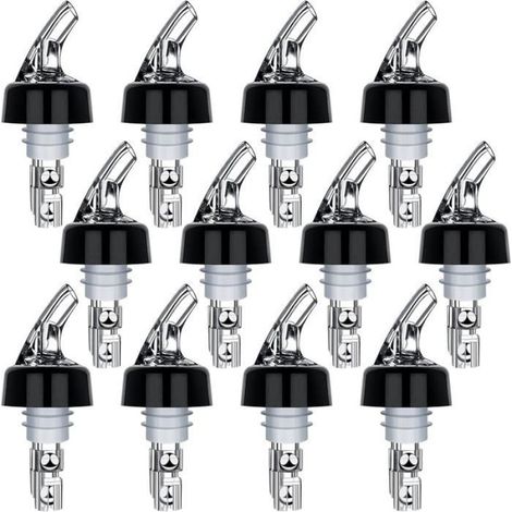 Bec Verseur Doseur Automatique 28,3 ml - Pour Bouteilles Vin Jus Huile Sirop - Diamètre 19-20 mm - Lot de 12 (1/5)