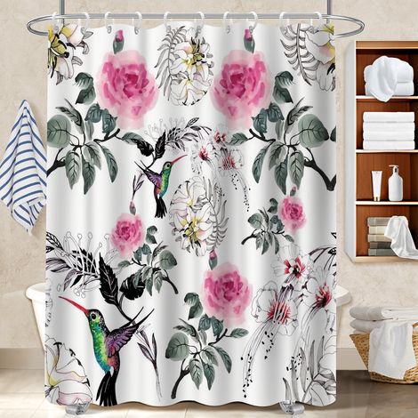 Rideau de bain imprimé polyester 180x180 imprimé bâche de douche pour maison de vacances au bord de la mer (1/5)