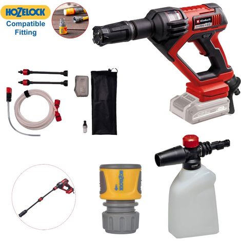 Einhell Cordless Pressure Washer 24 Bar 18V 4 In 1 HYPRESSO + Hozelock Adaptor (1/5)