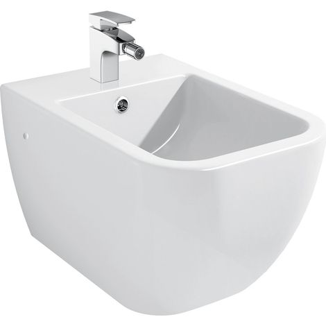 BERNSTEIN - Bidet suspendu en céramique sanitaire blanc BH101