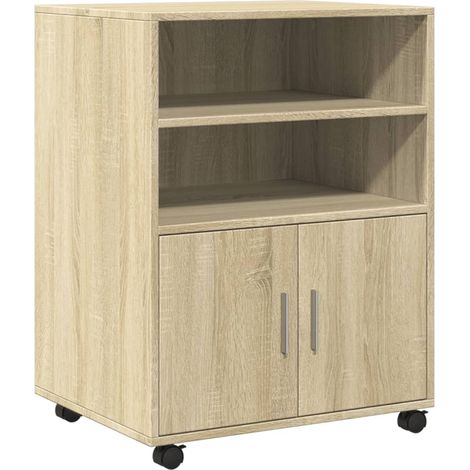Maison Exclusive - Mobiletto con Ruote Rovere Sonoma 60x48x81 cm in Truciolato