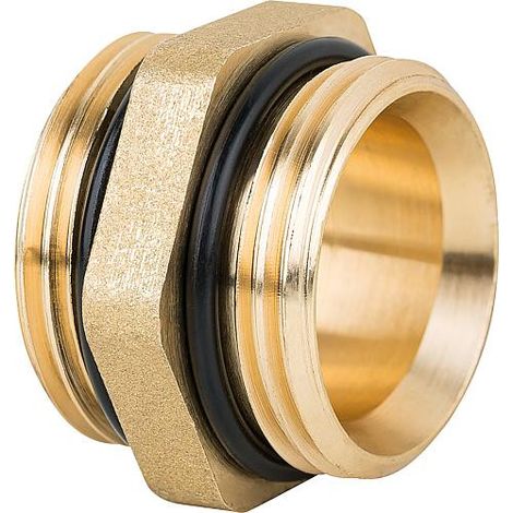 Nipple double 6 pans filetage male 3/4" x filetage mâle 3/4" nickele (1/2)