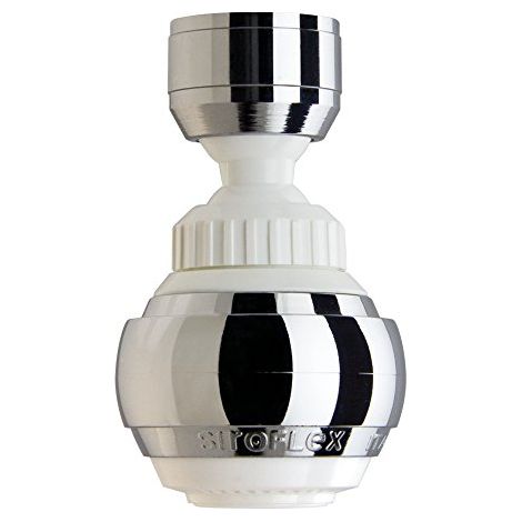 Siroflex 2525/50S Brise jet aerateur douchette Saturn Robinet cuisine Made in Italy Chrome Blanc Aerateur robinet sur rotule economie eau (1/5)