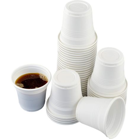 Ilip Vasos de Café en Mater-Bi Biodegradables 85 ml - Blancos - Paquete de 40 (1/5)