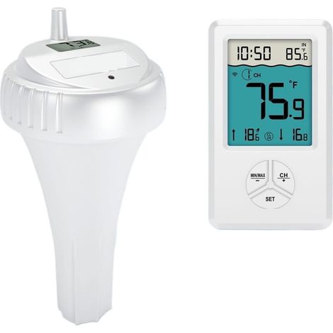 Thermomètre à Eau Thermomètre De Piscine Flottant, Facile À Lire, Sans Fil, Avec Indice D'étanchéité IPX8, For Jacuzzis Et Spas À Eau Froide. (1/4)