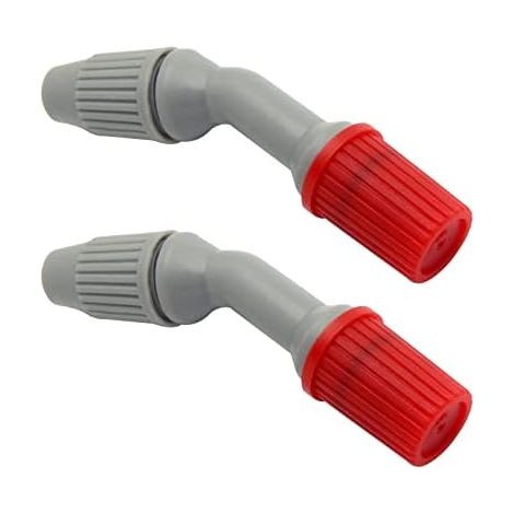 CSPARKV 6x2x3cm 2pcs Spray Nozzles, Durable Cone Replacement Nozzles for Watering Cleaning (Adjustable Red Nozzle) (1/5)