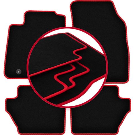 Tappetini auto CARLUX-RED per: Ford Fiesta MK7 hatchback (2008-2011)