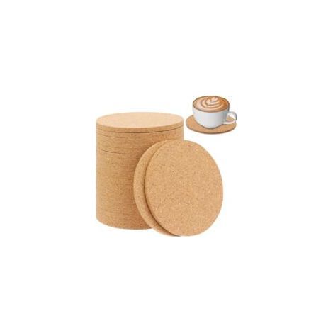20 Morceau de Liège-Verres et Verres en Liège Cale d'Environ 10cm Hitzebestaendig Tassenuntersetzer Réutilisable Absorbants Glasuntersetzer Liège pour les Boissons,Bar,Tasses(Environ 10 cm 3 mm Dickl) (1/5)