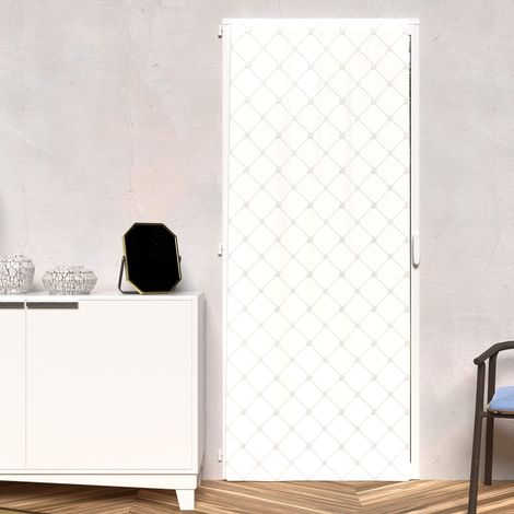 Voilage Porte fenêtre, Polyester, Blanc, 90x200 cm (1/2)