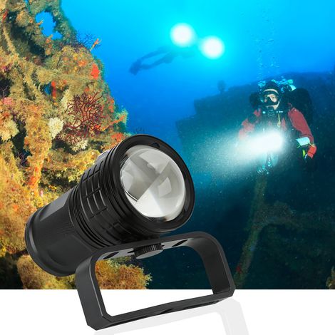 Lampe torche LED étanche QX3 400LM COB, utilisable jusqu'à 100 m de profondeur pour la photographie et la vidéo sous-marines, idéale pour la plongée. (1/5)