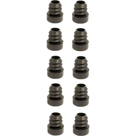 Lot de 10 embouts de pied en plastique D = 18mm – Embouts à ailettes avec base renforcée – Protection pour meubles tables chaises (1/2)