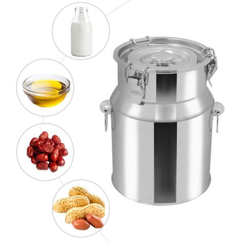 5L Pot à lait Pot à lait en acier inoxydable Seau scellé Pot à lait 1.32 Gallon (1/5)