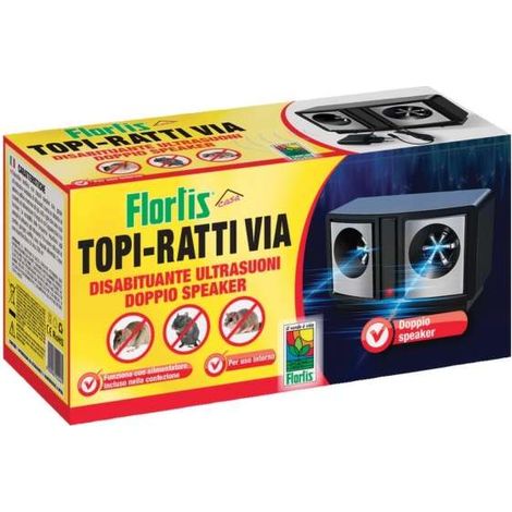 Dispositivo disabituante ultrasuoni doble altavoz Flortis 600x300x240