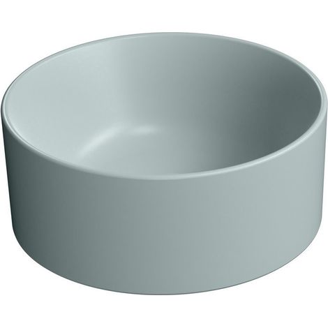 Vasque à poser KUBE X en céramique, dia 32cm, ghiaccio mat (1/3)