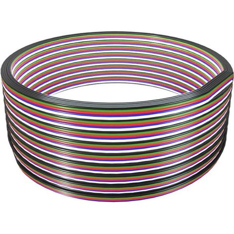 Câble d'extension électrique RGBW de 10 m, 5 broches, 20 AWG, connexion de fil de lumière, ligne de cordon à 5 conducteurs pour bande LED FCOB COB 5050 SMD RGBW à changement de couleur (1/5)