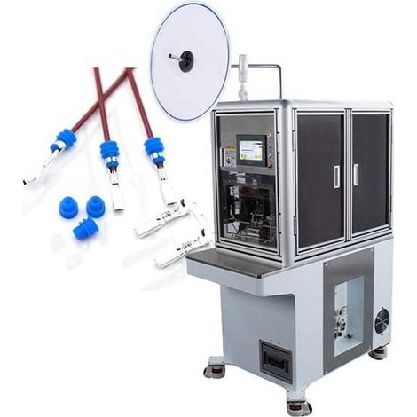 Macchina semiautomatica per spelatura e crimpatura di terminali con inserimento di connettori impermeabili (1/2)