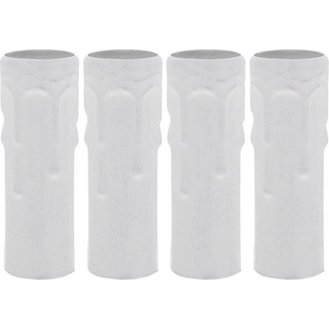 4 Pièces Manchon De Lampe Bougies Pour Douille De Bougie Couvercle Douille D'Ampoule Candélabre Lustre Manchon Bridage E12 Ampoule Candélabre Base (1/5)