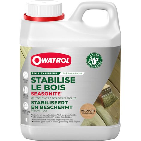 Owatrol – Stabilisateur pour bois neufs 15 litres – Protection contre humidité et soleil – Régule l'évaporation – Pour bois tendre et traité