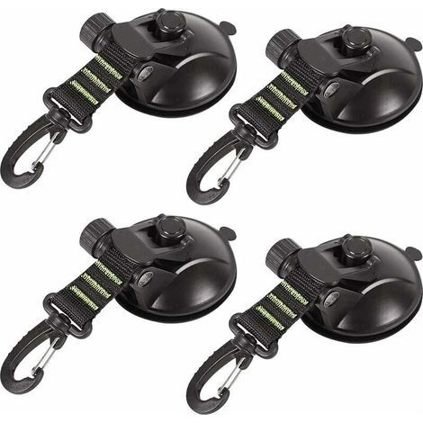 Ancre à Ventouse,4 Pièces Ventouse Carrosserie,Crochet de Fixation de Ventouse Auvent à Ventouse,Ventouses d'ancrage,Ventouse Voiture Crochet,pour Auvent Latéral de Voiture,Camping,Bagages (1/4)