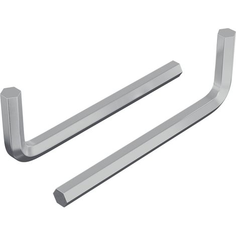 Clé hexagonale 2 pcs Argenté 32 x 86 mm Acier