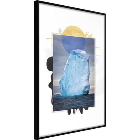 Affiche Murale Encadrée "Tip of the Iceberg" 30 x 42 cm Noir