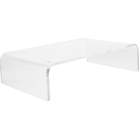 Support Surélevé Pour Écran D'ordinateur Petit Format En Acrylique Transparent, Rehausseur Stable Pour Bureau, Améliore Posture Visuelle, Adapté Usage Domestique Et Professionnel (1/5)