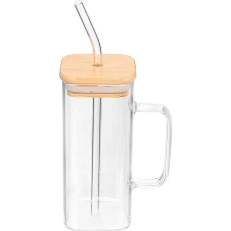 Tasse carrée avec couvercle, mug à café transparent, verres à boire, bocaux à glace, jus de fruits transparent (1/5)