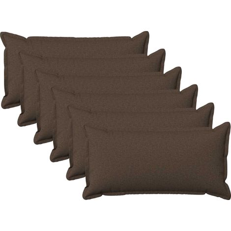 vidaXL Cojín con almohada HOUTEN 6 uds. Gris topo Lino Sintético (1/5)