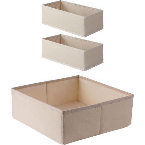 organisateurs de tiroirs en tissu beige pour sous vêtements (1/5)
